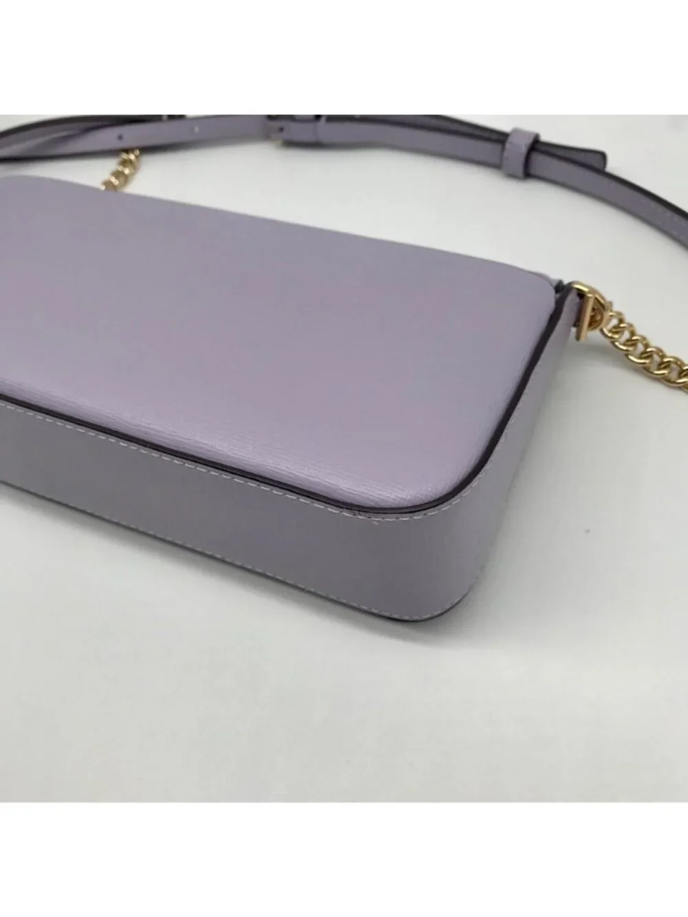 Kate Spade Lavender Saffiano Leather Flap Chain Crossbody Bag